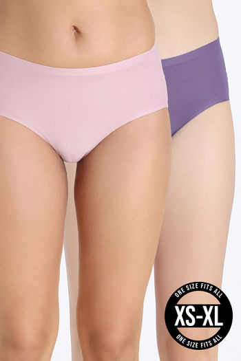 Buy Zivame Full Coverage Flexi Fit Hipster Panty (Pack of 2) - Multicolor